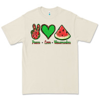 Bone Peace Love Watermelon Premium Tee - Jasminsmagicworld