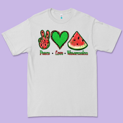 Peace Love Watermelon Premium Tee Designed By Jasminsmagicworld