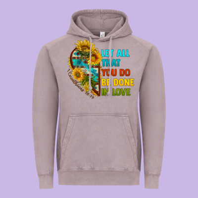 Let All That You Do Be Done In Love Vintage Hoodie Designed By Bundleandbundleshop