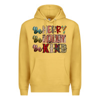 Antique Gold be merry be jolly be kind Premium Hoodie - SublimationCraftShop