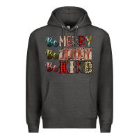 Charcoal Heather be merry be jolly be kind Premium Hoodie - SublimationCraftShop