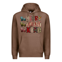 Chestnut be merry be jolly be kind Premium Hoodie - SublimationCraftShop