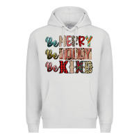 Dove Grey be merry be jolly be kind Premium Hoodie - SublimationCraftShop
