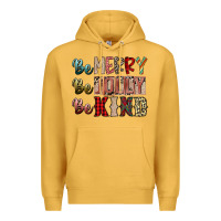 Mustard be merry be jolly be kind Premium Hoodie - SublimationCraftShop