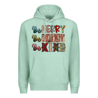 Seafoam be merry be jolly be kind Premium Hoodie - SublimationCraftShop