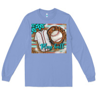 Colony Blue Baseball Play Ball With Leopard Mousepad Long Sleeve Tee - BundleAndBundleShop