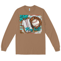 Toasted Coconut Baseball Play Ball With Leopard Mousepad Long Sleeve Tee - BundleAndBundleShop