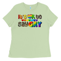Matcha It's okay to say Gay pride Ladies Tee - CowGirlArtShop