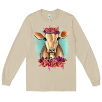 Mushroom Floral Cow Long Sleeve Tee - RanaPortraitStore