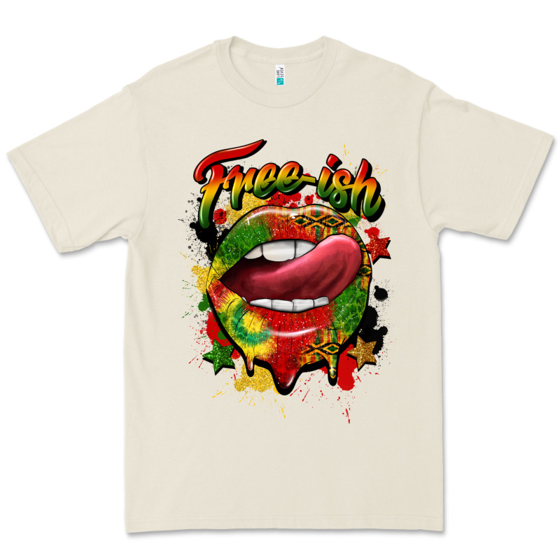 Free Ish Juneteenth Lips Premium Tee by CowGirlArtShop | Teevron