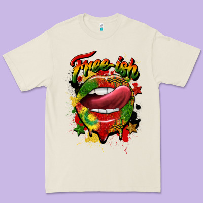 Free Ish Juneteenth Lips Premium Tee Designed By Cowgirlartshop