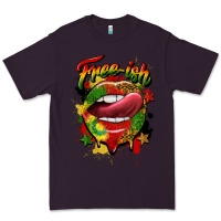 Plum free ish juneteenth lips Premium Tee - CowGirlArtShop