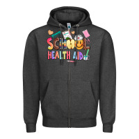 Charcoal Heather school healt aid Zipper Hoodie - AdoDesignShop