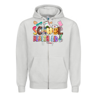 Dove Grey school healt aid Zipper Hoodie - AdoDesignShop