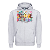 Heather Grey school healt aid Zipper Hoodie - AdoDesignShop