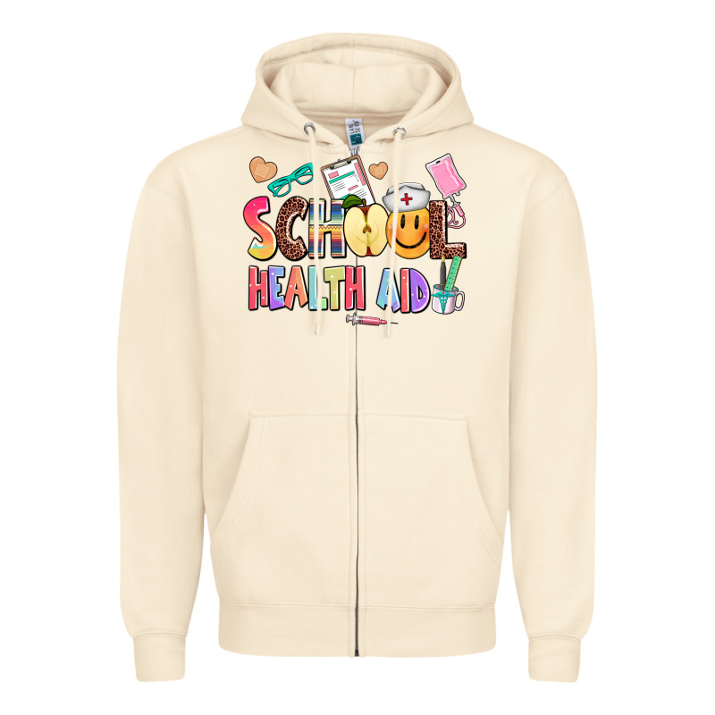 School Healt Aid Zipper Hoodie by AdoDesignShop | Teevron