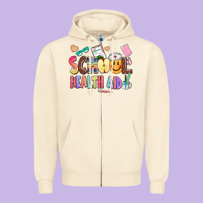 School Healt Aid Zipper Hoodie Designed By Adodesignshop
