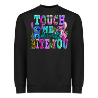 Black touch me and i will bite Heavyweight Sweatshirt - AdoDesignShop