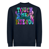 Navy touch me and i will bite Heavyweight Sweatshirt - AdoDesignShop