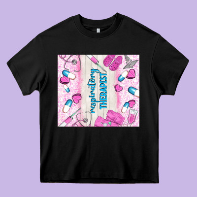 Respiratory Therapist Heavy Core Tee Designed By Tumblerdesignbyshophia