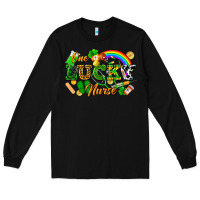 Black one lucky nurse Long Sleeve Tee - FaDigitalArtStudio