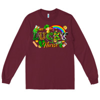 Burgundy one lucky nurse Long Sleeve Tee - FaDigitalArtStudio
