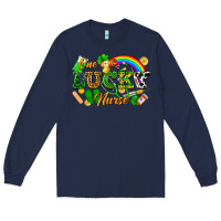 Navy one lucky nurse Long Sleeve Tee - FaDigitalArtStudio