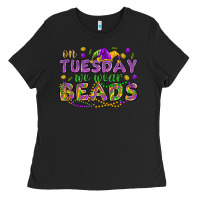 Black On Tuesday we wear beads Ladies Tee - HowdyJamesFarm