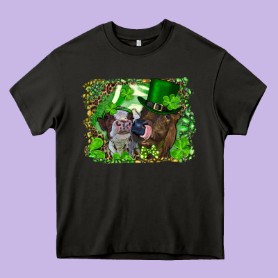 St. Patricks Day Heifers Heavy Core Tee Designed By Ranaportraitstore