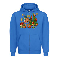 True Royal reindeer and christmas tree Zipper Hoodie - AdoDesignShop