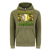 Vintage Olive Baseball Dad Softball Vintage Hoodie - BundleAndBundleShop
