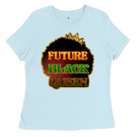 Baby Blue Future black queen Ladies Tee - HowdyJamesFarm