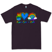 Plum Peace Love Pride Premium Tee - Jasminsmagicworld