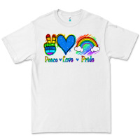 White Peace Love Pride Premium Tee - Jasminsmagicworld