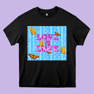 Love Is Love Heavy Core Tee Designed By Tumblerdesignbyshophia