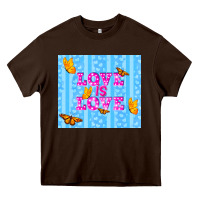 Chocolate Brown love is love Heavy Core Tee - TumblerDesignByShophia