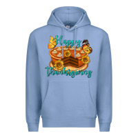 Colony Blue Happy Thanksgiving Pumpkin Pie Premium Hoodie - LillyAllenDesigns