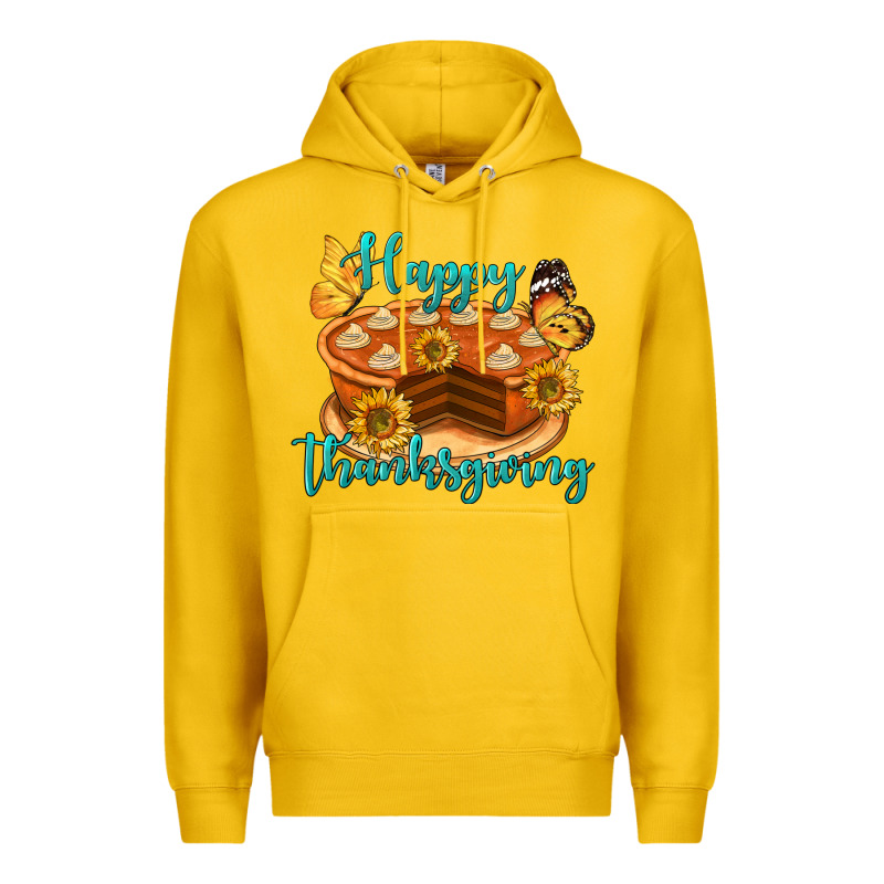 Happy Thanksgiving Pumpkin Pie Premium Hoodie by LillyAllenDesigns | Teevron
