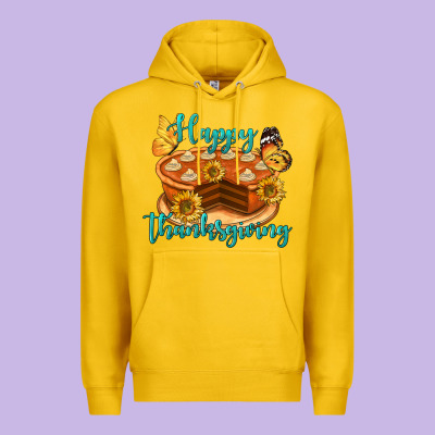Happy Thanksgiving Pumpkin Pie Premium Hoodie Designed By Lillyallendesigns