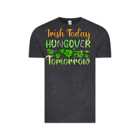 Vintage Black St. Patrick's Irish today hungover tomorrow Vintage Tee - OliviaCreatesArt
