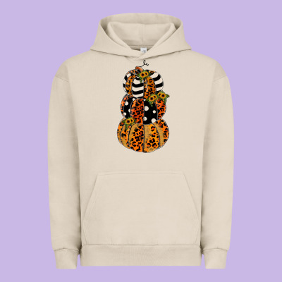 Leopard Pumpkin Polka Dot Sunflower Urban Hoodie Designed By Jahusdesignshop