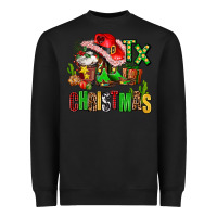 Black tx christmas cowgirl Heavyweight Sweatshirt - AdoDesignShop