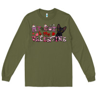 Army Green my cat is my valentine Long Sleeve Tee - FaDigitalArtStudio