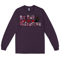 Plum my cat is my valentine Long Sleeve Tee - FaDigitalArtStudio