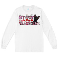White my cat is my valentine Long Sleeve Tee - FaDigitalArtStudio