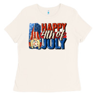Bone Happy 4th of july gnome Ladies Tee - CowGirlArtShop