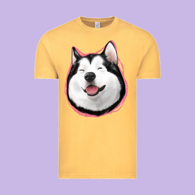 Husky Vintage Tee Designed By Jasminsmagicworld