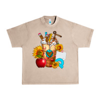 French Oak teacher cold drink frappe with sunflowers Urban Heavy Tee - FaDigitalArtStudio