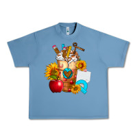 Pebble Blue teacher cold drink frappe with sunflowers Urban Heavy Tee - FaDigitalArtStudio