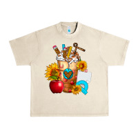 Sandshell teacher cold drink frappe with sunflowers Urban Heavy Tee - FaDigitalArtStudio